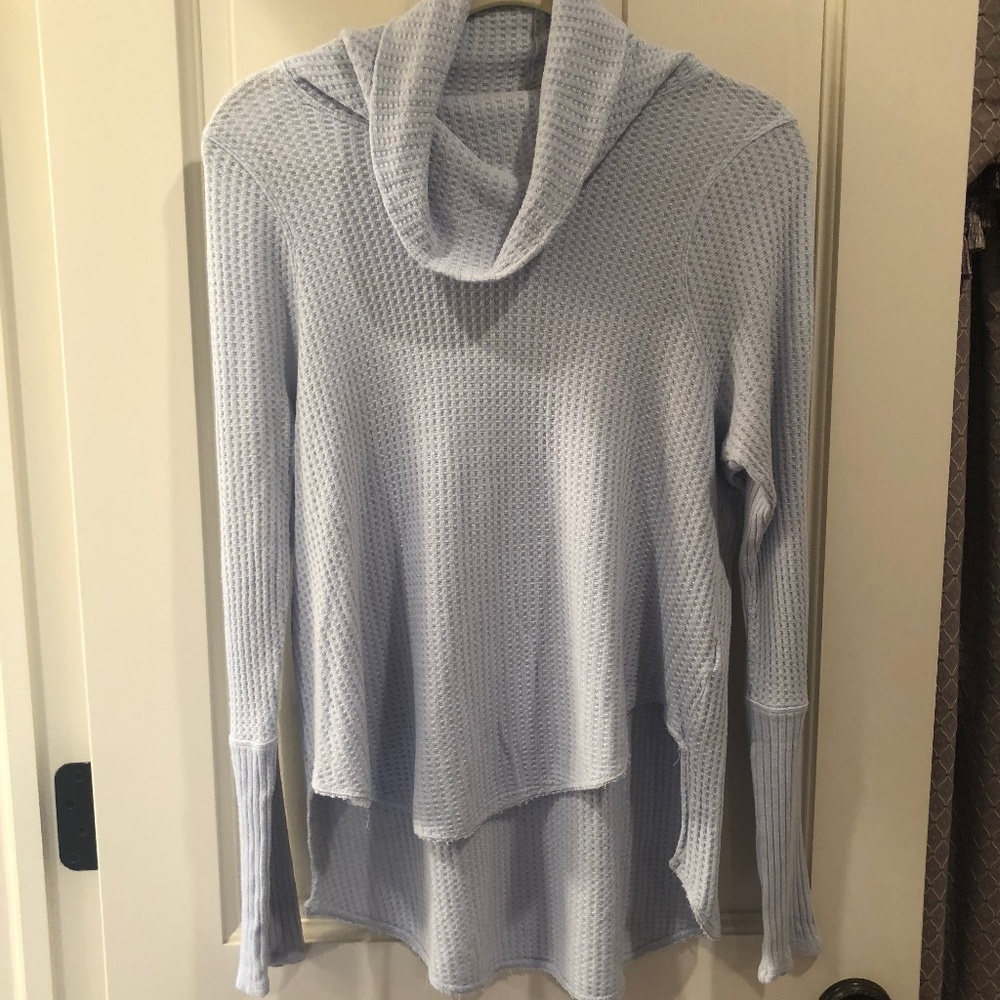 Light blue thermal turtleneck